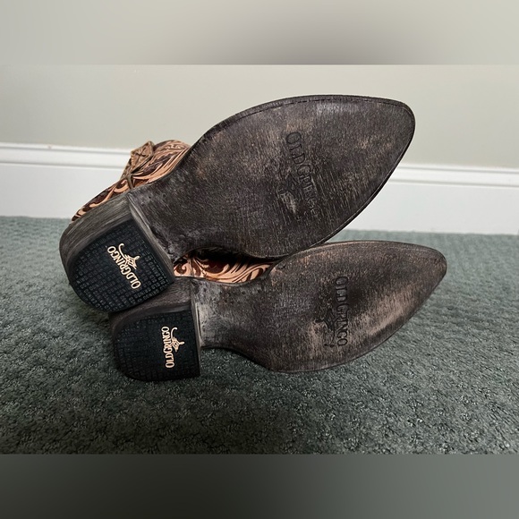 NEW Old Gringo 8 B Tooled Western Cowboy Boots Zip Ankle Booties Valentines - Picture 7 of 11